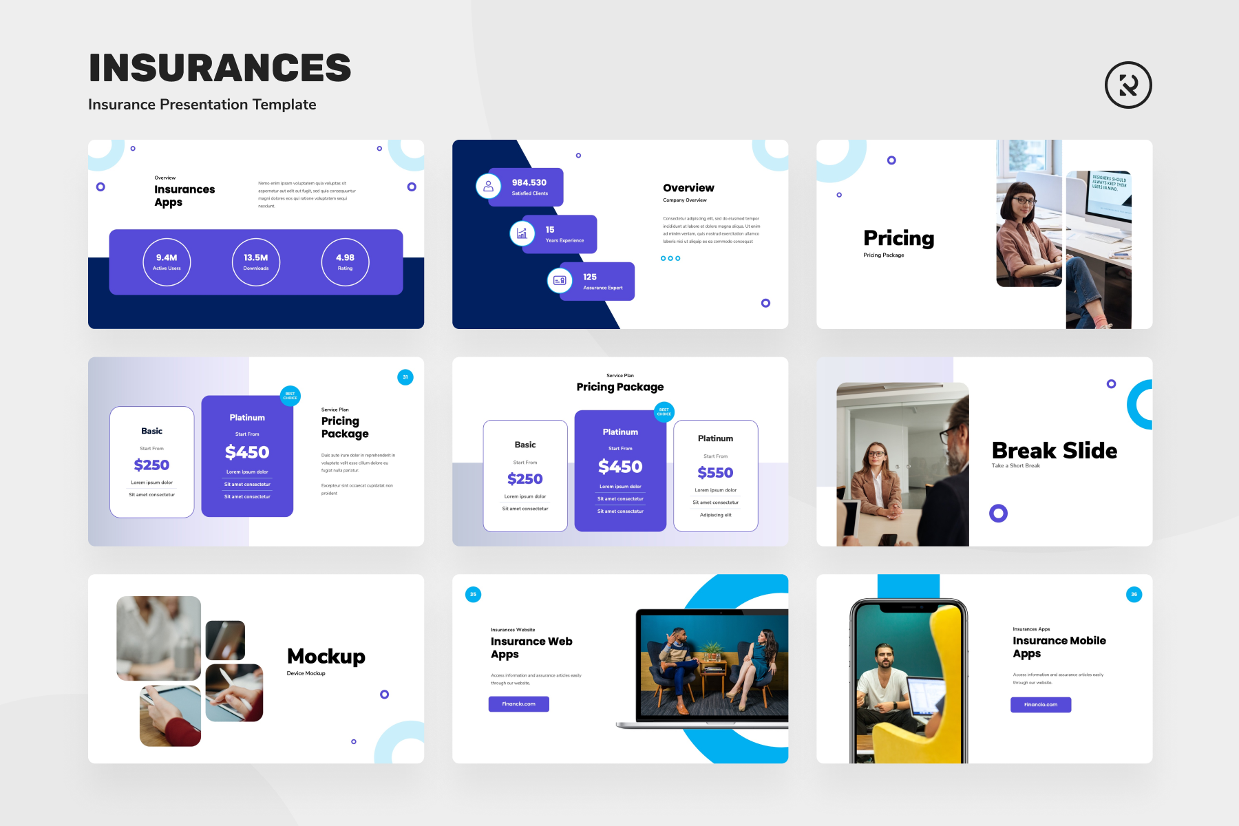Insurances Insurance Keynote Presentation, Presentation Templates